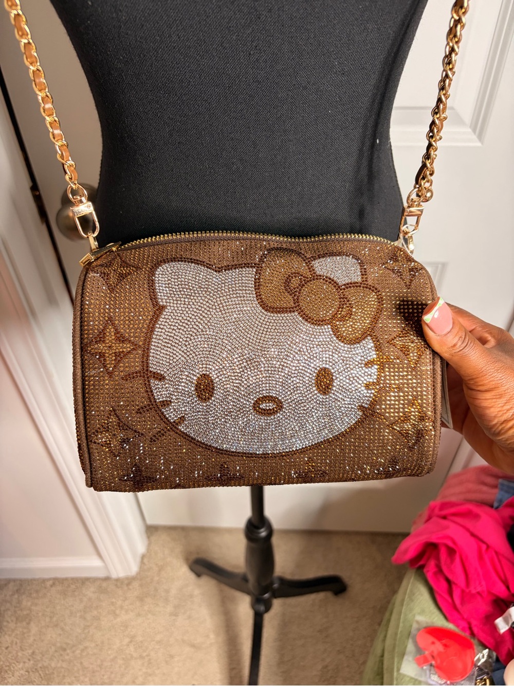 Hello kitty brown bling cross body - Picture 2 of 6